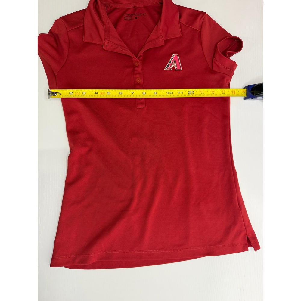 Nike Golf Arizona Diamondbacks Dri-FIT Polo Shirt Red Womens Small MLB Fan Gear - Picture 7 of 10